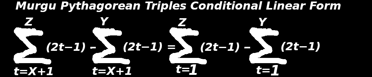 Murgu Pythagorean Triples Conditional Linear Form